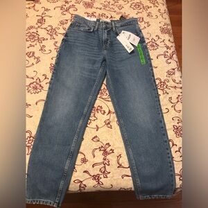 zara the cigarette fit in medium blue